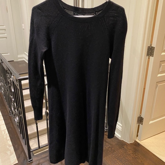 Black Cashmere Long Sleeve Dress - Picture 1 of 2
